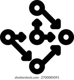 CPM, Critical Path, Pert Outline Icon