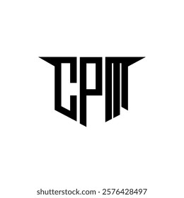 CPM letter logo design with white background in illustrator, vector logo modern alphabet font overlap style, calligraphy designs for logo, Poster, Invitation, etc.