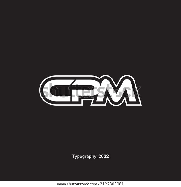 Cpm Letter Text Initial Typography Monogram Stock Vector (Royalty Free ...