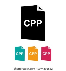 cpp file format icon vector design