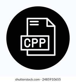 CPP File Format Vector Icon, 