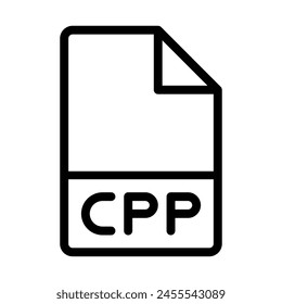 Cpp file type icons. files and document format design icon symbol.