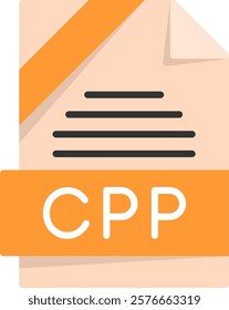 CPP Flat Style Icon Design