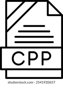 CPP Vector Vector Icon Design Symbol