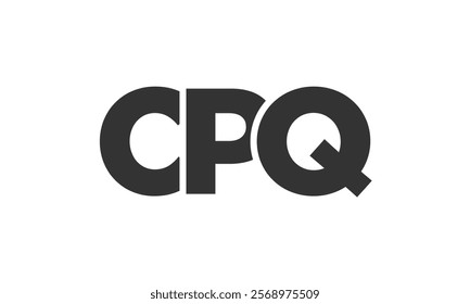 CPQ logo design template with strong and modern bold text. Initial based vector logotype featuring simple and minimal typography. Trendy company identity ideal for businesses brand presence.