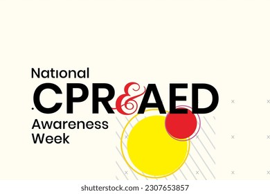 CPR and AED Awareness week background template