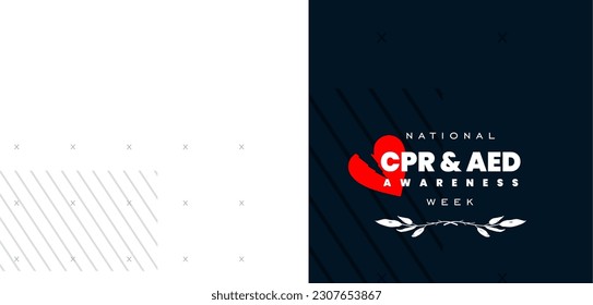 CPR and AED Awareness week background template