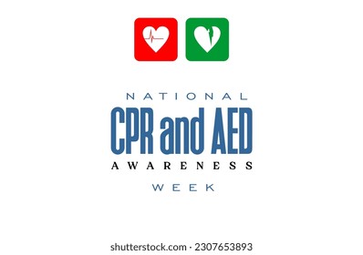 CPR and AED Awareness week background template