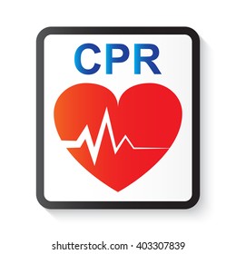 CPR (cardiopulmonary Resuscitation), Heart And ECG (Electrocardiogram) Image For Basic Life Support And Advanced Cardiac Life Support
