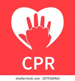 Cpr Hands Only Design. Clipart Image