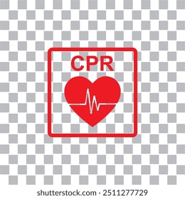 ícone cpr , ícone cardiográfico vetor