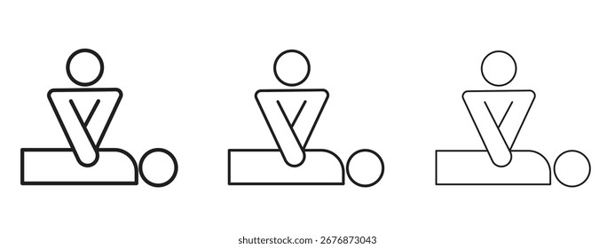 Ícone CPR. Ilustração de elemento simples. Pode ser usado para web e celular.