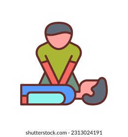 CPR icon in vector. Illustration