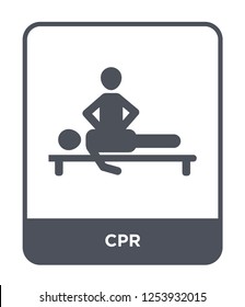 cpr icon vector on white background, cpr trendy filled icons from Humans collection, cpr simple element illustration