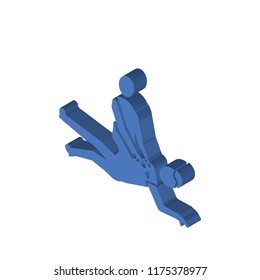 CPR isometric left top view 3D icon