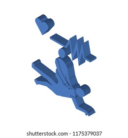 Cpr isometric left top view 3D icon
