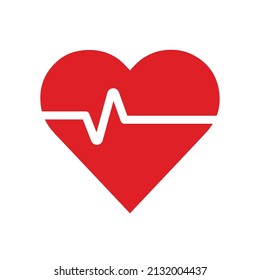 CPR logo. Medical resuscitation In an emergency. Vector clipart medical signs red icon image isolated on white background design illustration