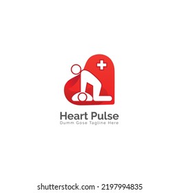 CPR logo, Medical resuscitation Vector, Heart Beat Logo design illustration, Heart Pulse logo