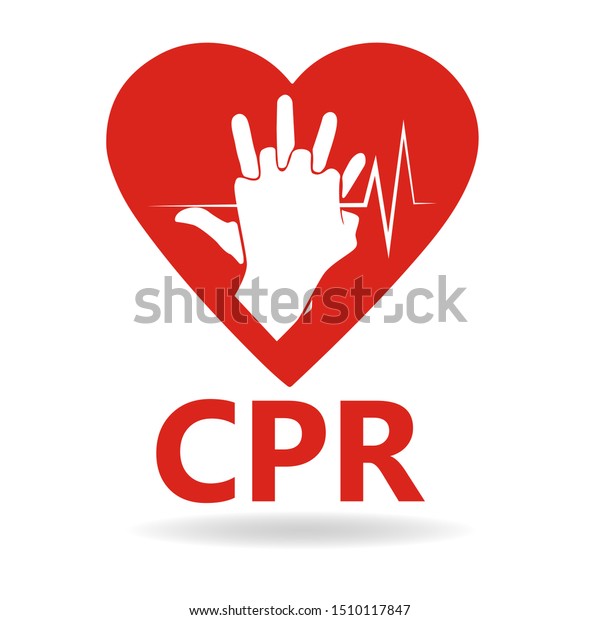 Cpr Logo Medical Resuscitation Vector Clipart Stock Vector