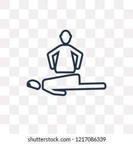 CPR vector outline icon isolated on transparent background, high quality linear CPR transparency concept can be used web and mobile