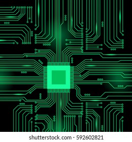 cpu abstract technology. Vector illustration.