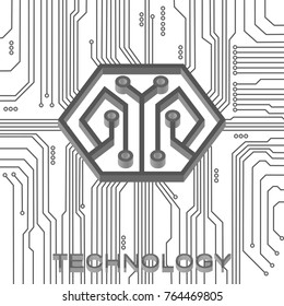 cpu abstract technology. Vector illustration.