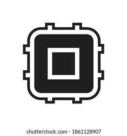 Cpu App Icon Design Vector