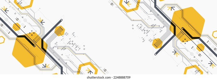 Concepto de arte de CPU. Tarjeta de circuitos. Antecedentes tecnológicos.