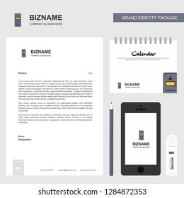 CPU  Business Letterhead, Calendar 2019 and Mobile app design vector template