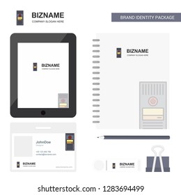 CPU Business Logo, Tab App, Diary PVC Employee Card and USB Brand Stationary Package Design Vector Template