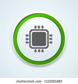 CPU Button sign illustration