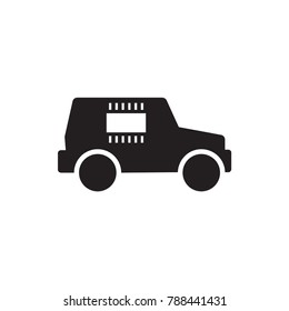 CPU in car icon illustration isolated vector sign symbol