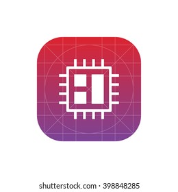 CPU and chip icon. vector eps10  icon