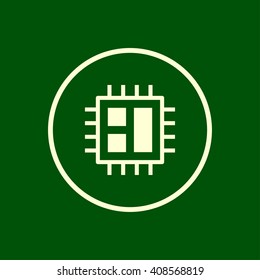 CPU and chip icon. vector eps10 icon
