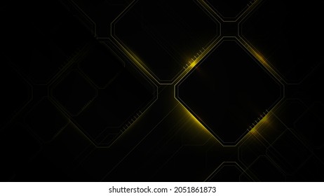 CPU chip on Motherboard. Abstract computer processor chip background. Vector illustration