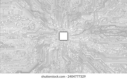 CPU-Chip auf der Hauptplatine. Zentralrechner-Prozessoren - CPU-Konzept. Quantencomputer große Datenverarbeitung Datenbankkonzept. Futuristischer Mikrochip-Prozessor. Digitaler Chip.