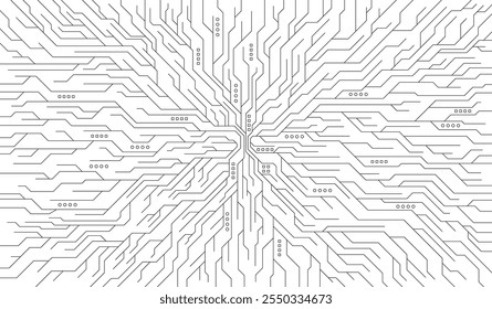 CPU Chip on Motherboard. Central Computer Processors CPU concept. Quantum computer large data processing database concept. Futuristic microchip processor. AI chip background with circuit light.