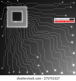 Cpu. Circuit Board. Vector illustration. Eps 10