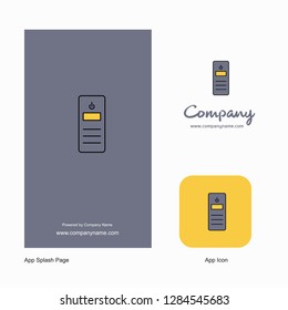 CPU  Company Logo App Icon and Splash Page Design. Creative Business App Design Elements