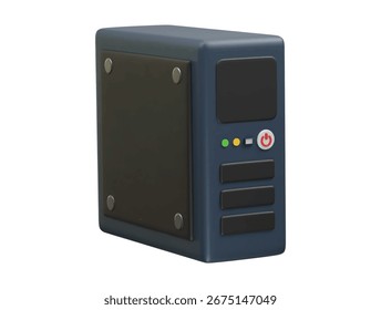 CPU Computer icon 3d rendering illustration