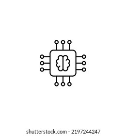 cpu computer icon sign symbol design vector illustration high quality black style