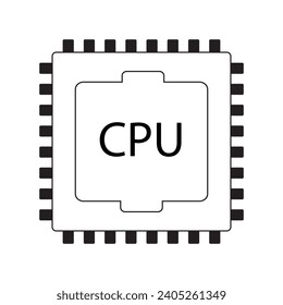 CPU Computer icon vector illustration