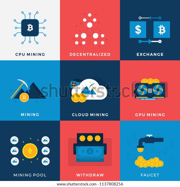 Cpu Computer Processor Mining Bitcoin Pipe Stock Vector Royalty - 