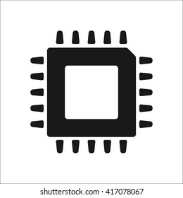 Cpu computer sign simple icon on  background