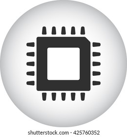 Cpu computer sign simple icon on  background