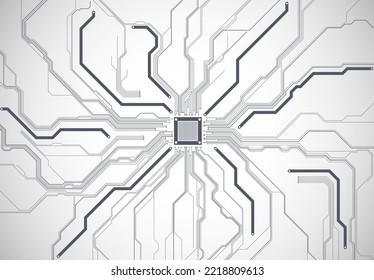 CPU concept. Circuit board. Technology background. 