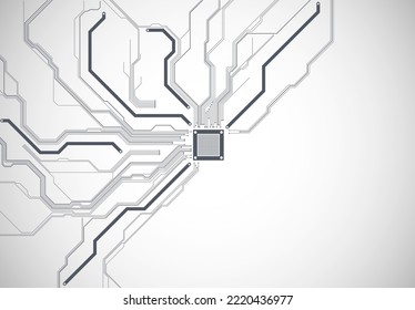 CPU concept. Circuit board. Technology background. 