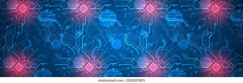 CPU concept. Circuit board. Technology background.