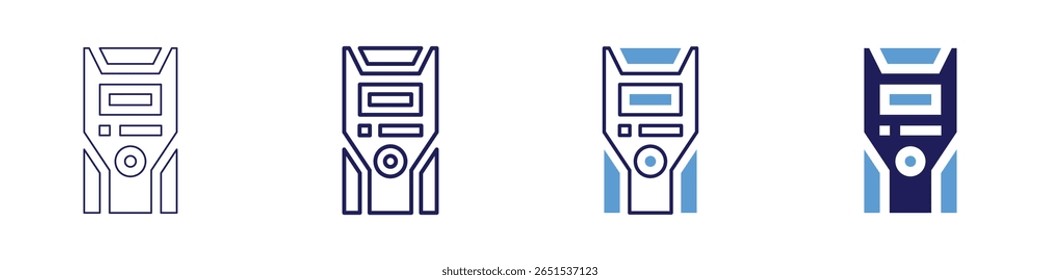 CPU controller icon in 4 different styles. Thin Line, Line, Bold Line, Duotone. Duotone style. Editable stroke.
