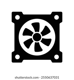 cpu cooler icon vector design template simple and clean